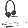 Logitech Headset Stereo H340/ drátová sluchátka + mikrofon/ USB/ černá 981-000475