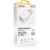 Chytrá síťová nabíječka ALIGATOR 2.4A, 2xUSB, smart IC, bílá, Micro USB kabel 2A