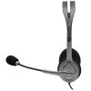 Logitech Headset Stereo H110/ drátová sluchátka + mikrofon/ 3,5 mm jack/ šedá 981-000271