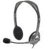 Logitech Headset Stereo H110/ drátová sluchátka + mikrofon/ 3,5 mm jack/ šedá 981-000271
