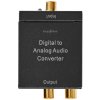 NEDIS digitální audio převodník/ vstup 1x digitální RCA / 1x TosLink/ výstup 1x (2x RCA) / 1x 3,5 mm / černý ACON2510BK