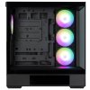 Zalman skříň P40 DS / ATX / 4x120mm ARGB fan / 2xUSB 3.0 / USB-C / displej / panoramatická / černá P40 DS Black