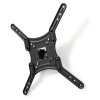 NEDIS nástěnný TV držák/ 23 - 55"/ nosnost 30 kg/ náklon 20°/ otočný 0 - 70°/ Full Motion/ ocel/ černý TVWM1330BK