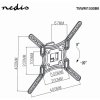 NEDIS nástěnný TV držák/ 23 - 55"/ nosnost 30 kg/ náklon 20°/ otočný 0 - 70°/ Full Motion/ ocel/ černý TVWM1330BK