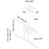 Neomounts  PLASMA-C100 / Flat Screen Ceiling Mount (Height: 67-107 cm) / Silver PLASMA-C100