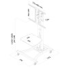 Neomounts PLASMA-M1800E / Mobile Flat Screen Floor Stand (height: 110-180 cm) / Silver PLASMA-M1800E