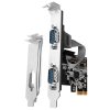 AXAGON PCIe řadič 2x sériový port (RS-232) / PCEA-S2N / 250 kbps / LP bracket PCEA-S2N