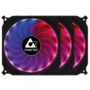 CHIEFTEC sada ventilátorů Tornado / 3x 120mm fan / RGB LED / RGB ovladač / Dálkové ovládání / ultratichý 16 dBa CF-3012-RGB