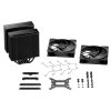 Be quiet! chladič CPU PURE ROCK PRO 3 Black / 2x120mm PWM fan / 6xheatpipe / černý BK042