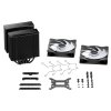 Be quiet! chladič CPU PURE ROCK PRO 3 LX Black / 2x120mm PWM ARGB fan / 6xheatpipe / černý BK043