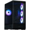 Zalman skříň P50 DS / Middle Tower / 4x120mm ARGB fan / 2x USB 3.0 / USB-C / panoramatická / černá P50 DS Black