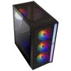 BitFenix skříň Light / ATX / 4x120mm RGB fan / 2xUSB 3.0 / USB 2.0 / tvrzené sklo / černá BFC-LIG-300-KKGXP-2F