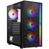 BitFenix skříň Light / ATX / 4x120mm RGB fan / 2xUSB 3.0 / USB 2.0 / tvrzené sklo / černá BFC-LIG-300-KKGXP-2F