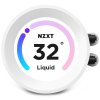NZXT vodní chladič Kraken 280 ELITE RGB / 2x140mm RGB fan / 4-pin PWM / LCD disp. / 6 let / bílý RL-KR28E-W1