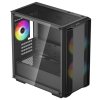 DEEPCOOL skříň CC360 ARGB / MicroATX / 3x120 ARGB fan / USB 2.0 / USB 3.0 / tvrzené sklo / černá R-CC360-BKAPM3-G-1