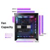 NZXT skříň H7 Flow RGB edition / ATX / 1x 360mm RGB Fan/ USB-C / 2x USB / proskl. bočnice / mesh panel / RGB / černá CM-H72FB-R1
