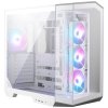 MSI skříň MAG PANO 100R PZ White/ bez zdroje/ levé a přední sklo/ 4x 120 mm A-RGB fan/ 1x USB-C/ 1x USB3.2/ bílá 306-7G26W22-HH9