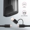 AXAGON box THIN pro M.2 NVMe SSD / EEM2-GTS2 / USB-C / USB 3.2 Gen2 / až 10 Gbit/s / kabel 50cm EEM2-GTS2
