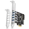 AXAGON řadič do PCIe pro 4x USB 3.2 Gen1 / PCEU-43RS / SP & LP PCEU-43RS