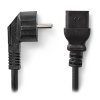 NEDIS napájecí kabel 230V/ přípojný 16A/ konektor IEC-320-C19/ úhlová zástrčka Schuko/ černý/ bulk/ 2m CEGL10300BK20