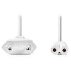 NEDIS napájecí kabel pro adaptéry/ Euro zástrčka - konektor IEC-320-C7/ přímý-přímý/ dvoulinka/ bílý/ bulk/ 5m CEGL11040WT50