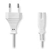 NEDIS napájecí kabel pro adaptéry/ Euro zástrčka - konektor IEC-320-C7/ přímý-přímý/ dvoulinka/ bílý/ bulk/ 5m CEGL11040WT50