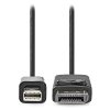 NEDIS Mini DisplayPort kabel/ Mini DisplayPort Zástrčka - DisplayPort Zástrčka/ černý/ bulk/ 2 m CCGL37400BK20