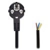 NEDIS napájecí kabel/ zástrčka Typ F/ úhlový - přímý/ poniklovaný/ černý/ bulk/ 1,8m CEGL11918BK