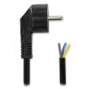 NEDIS napájecí kabel/ zástrčka Typ F/ úhlový - přímý/ poniklovaný/ černý/ bulk/ 1,8m CEGL11918BK