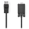 NEDIS kabel DisplayPort - VGA/ zástrčka DisplayPort - zástrčka VGA/ černý/ bulk/ 2m CCGL37301BK20