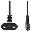 NEDIS napájecí kabel pro adaptéry/ Euro zástrčka - konektor IEC-320-C7/ úhlový-úhlový/ dvoulinka/ černý/ bulk/ 3m CEGL11055BK30