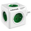 Cubenest Powercube Original,  5× zásuvka, bílá/zelená, dětská pojistka, uzemnění, max. 16A/250V~3680W/50-60Hz PC120GN