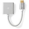 NEDIS PROFIGOLD adaptér HDMI/VGA/ konektor HDMI - VGA zásuvka/ hliník/ stříbrný/ BOX/ 20cm CCTB34900AL02