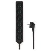 NEDIS napájecí prodlužovací zásuvka/ úhlová/ 6x zásuvka/ černá/ 1,5m ESOC615E1BK
