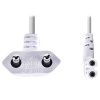 NEDIS napájecí kabel pro adaptéry/ Euro zástrčka - konektor IEC-320-C7/ úhlový-úhlový/ dvoulinka/ bílý/ bulk/ 3m CEGL11055WT30