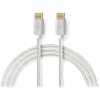 NEDIS PROFIGOLD Displayport kabel/ DisplayPort zástrčka - DisplayPort zástrčka/ bavlna/ stříbrný/ BOX/ 2m CCTB37014AL20