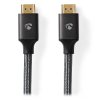 NEDIS PROFIGOLD High Speed HDMI 2.0 kabel s ethernetem/ 4K@60Hz/ zlacené konektory HDMI-HDMI/ bavlna/ šedý/ BOX/ 10m CVTB34000GY100