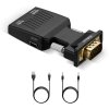 XtendLan Adaptér VGA (M) na HDMI (F), do 1080p,  audio propojením (konektor 3.5mm, F) XL-ADVGHD