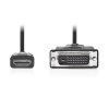 NEDIS kabel HDMI - DVI/ konektor HDMI - zástrčka DVI-D 24+1pinová/ černý/ bulk/ 3m CCGL34800BK30