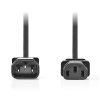 NEDIS napájecí prodlužovací kabel/ konektor IEC-320-C14 - konektor IEC-320-C13/ přímý-přímý/ černý/ bulk/ 3m CEGL10500BK30