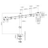 Neomounts FPMA-D550DBLACK/Držák displeje/na stůl/10-32"/svorka/VESA 100X100/nosn. 2x 8kg/2 displeje/černý FPMA-D550DBLACK