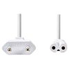 NEDIS napájecí kabel 230V pro adaptéry/ přípojný/ Euro zástrčka/ konektor IEC-320-C7/ dvoulinka/ bílý/ bulk/ 2m CEGL11040WT20