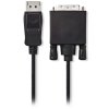 NEDIS kabel DisplayPort - DVI/ zástrčka DisplayPort - 24+1pinová zástrčka DVI-D/ černý/ bulk/ 2m CCGL37200BK20