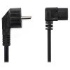 NEDIS napájecí kabel 230V/ přípojný 10A/ úhlový konektor IEC-320-C13/ úhlová zástrčka Schuko/ černý/ bulk/ 2m CEGL10020BK20