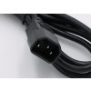 XtendLan Kabel síťový prodlužovací-redukce, IEC320 C14 - C13, 1,8m, černý KAB C14-C13 1,8