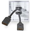 NEDIS nástěnný Box HDMI/ 2x HDMI zásuvka/ 4K@60Hz/ 18 Gbps/ pozlacené/ černo-bílý CVGP34955WT