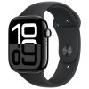 Apple Watch Series 10 GPS 46mm Klavírně černý hliník s černým sportovním řemínkem - S/M mwwp3qc/a