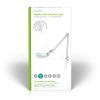 NEDIS zvětšovací stolní LED lampa/ čočka 3 dioptrie/ spotřeba 9 W/ teplota 6500 K/ světelný tok 720 lm/ bílá MAGLE2WT