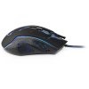 NEDIS herní myš GMWD210BK/ drátová/ optická/ podsvícená/ 3600dpi/ 6tlačítková/ USB/ černá GMWD210BK