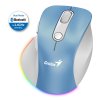 GENIUS Ergo 9000S Pro Light Blue/ duální Bluetooth + 2,4GHz/ 2400 dpi/ bezdrátová/ 6tlačítková/ dobíjecí/ RGB/ modrobílá 31030039401